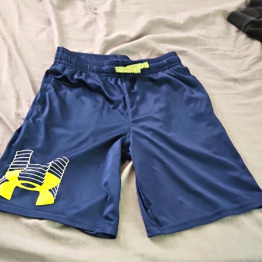 Under Armour Dark Blue Shorts‎ with Neon Logo